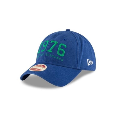 Seattle Seahawks Gorra | New Era NFL Established Team Front 9twenty Adjustable Cap Mexico - Azules